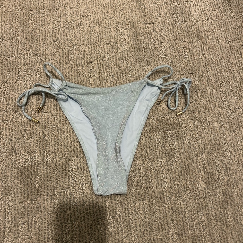 Monday Swimwear Light Blue Sparkly Bikini Bottom